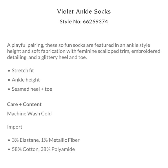 Free people violet ankle socks - Picture 7 of 7